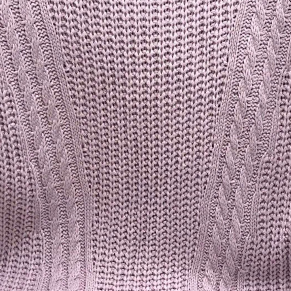 Plus Cozy Solid V neck Chunky Cable knit Loose Fit Sweater top - Picture 5 of 5